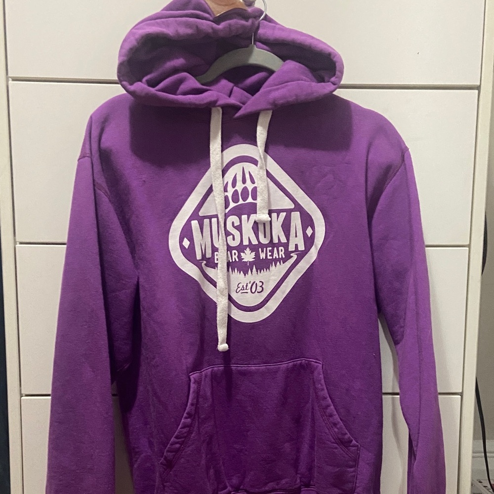 Muskoka Bear Wear Purple Hoodie